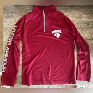 UMASS Youth Under Armour 3/4 Zip, Heat Gear